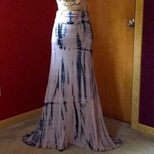 Boho Tie Dye Maxi Skirt size L